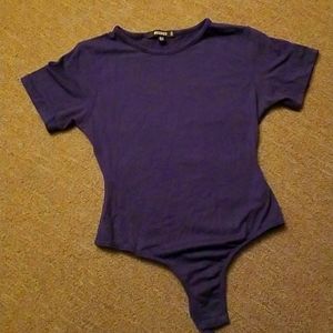 Missguided blue bodysuit